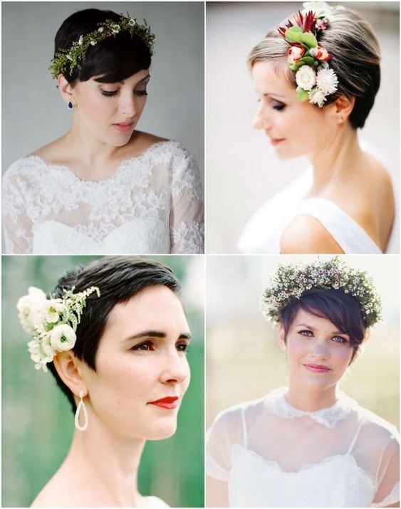 Coupe courte mariage : 31 idées de coiffures de mariées pour cheveux courts 1