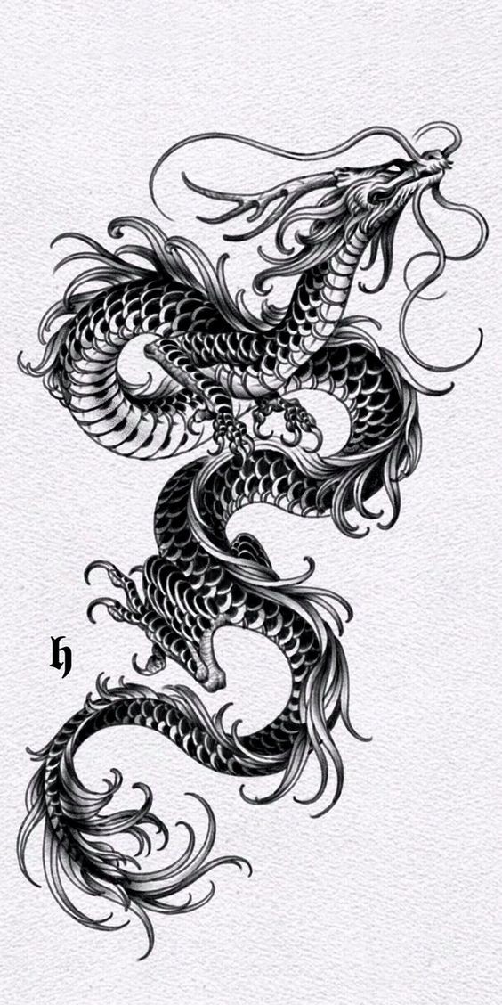 Tatouage Dragon Japonais : 19 Motifs & Dessins Pour S'inspirer 17