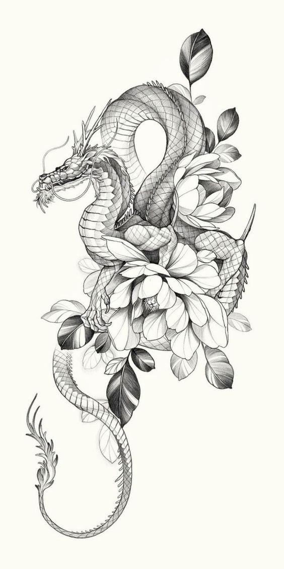 Tatouage Dragon Japonais : 19 Motifs & Dessins Pour S'inspirer 18