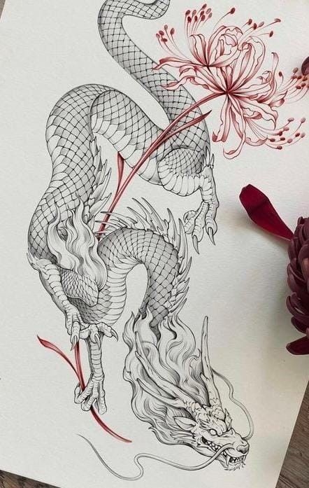 Tatouage Dragon Japonais : 19 Motifs & Dessins Pour S'inspirer 5