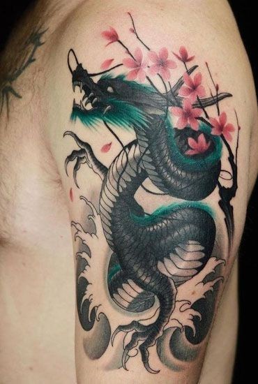 Tatouage Dragon Japonais : 19 Motifs & Dessins Pour S'inspirer 19