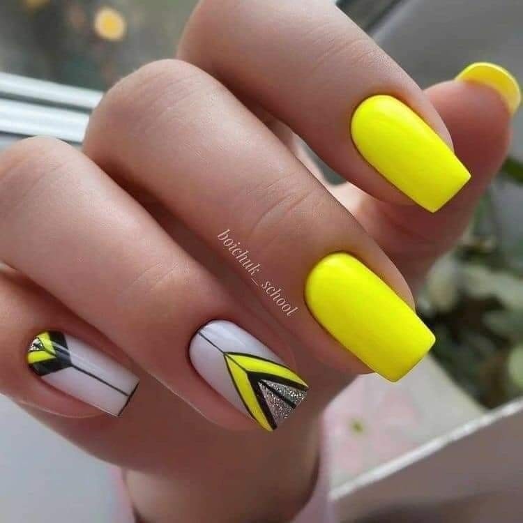 27 idées de nail art pour des ongles colorés 27