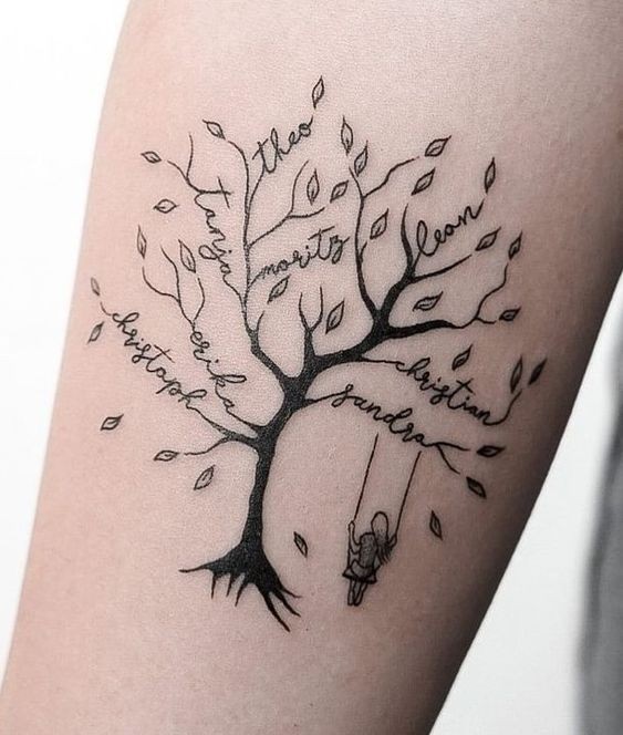 Tatouage arbre généalogique : 42 Idées & Significations 32