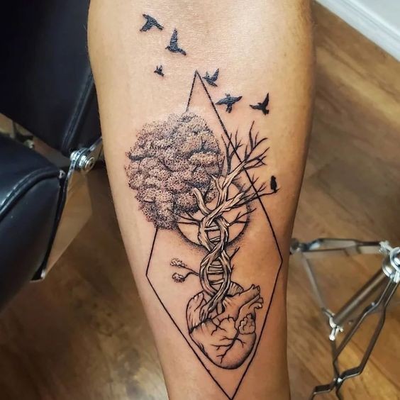 Tatouage arbre généalogique : 42 Idées & Significations 36