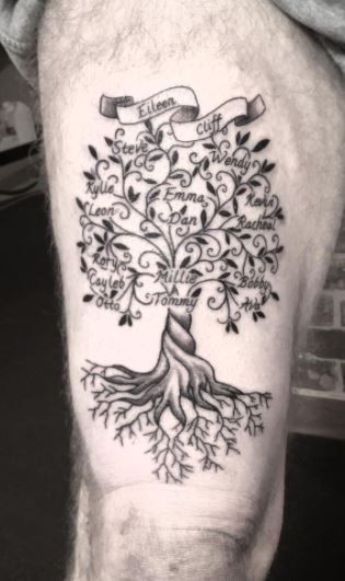 Tatouage arbre généalogique : 42 Idées & Significations 9