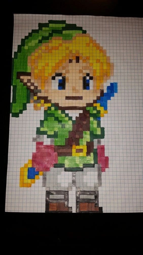 Pixel Art Difficile : 48 idées de Dessins à Colorier 28