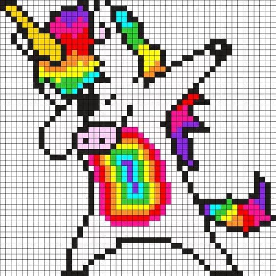 Pixel Art Difficile : 48 idées de Dessins à Colorier 30