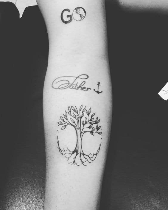 22 Tatouages arbre de vie avec prénom & Significations 22