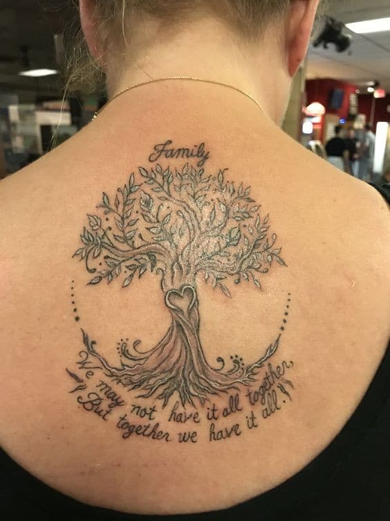 22 Tatouages arbre de vie avec prénom & Significations 8