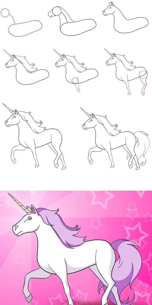 100 Dessins de licorne pour apprendre à dessiner en 2023 4