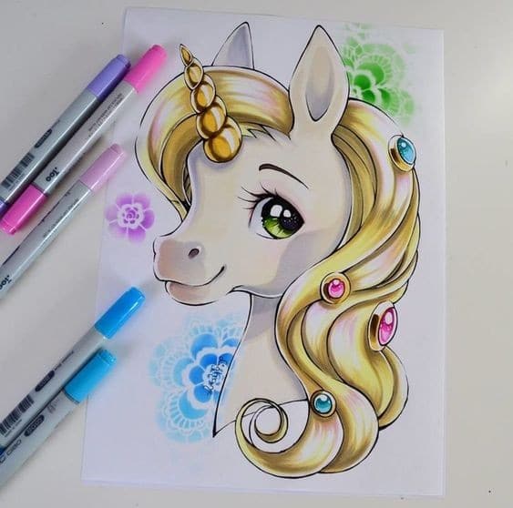 100 Dessins de licorne pour apprendre à dessiner en 2023 44