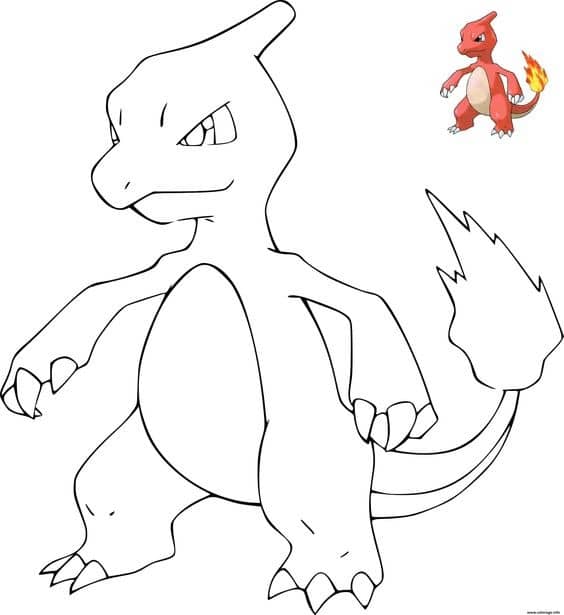 50 Dessins Pokémon faciles à Colorier en 2023 Avec Pikachu, Salamèche, Dracofeu 4