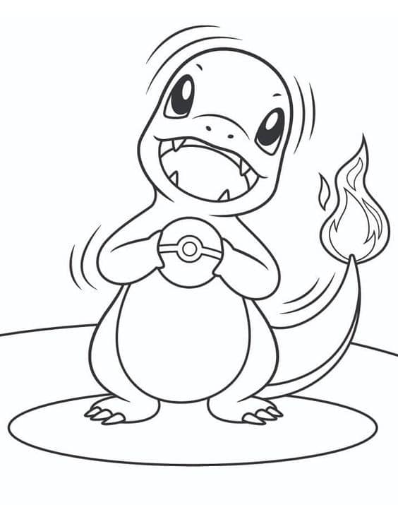 50 Dessins Pokémon faciles à Colorier en 2023 Avec Pikachu, Salamèche, Dracofeu 23