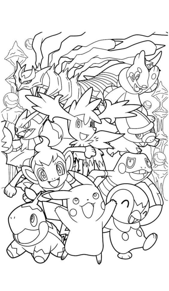 50 Dessins Pokémon faciles à Colorier en 2023 Avec Pikachu, Salamèche, Dracofeu 42