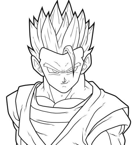 50 Dessins Dragon Ball Z Faciles à Colorier en 2023 Avec Son Goku, Vegeta, Gohan 4