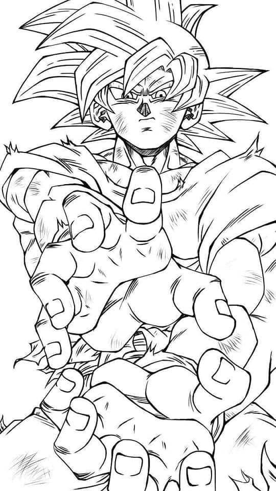 50 Dessins Dragon Ball Z Faciles à Colorier en 2023 Avec Son Goku, Vegeta, Gohan 16