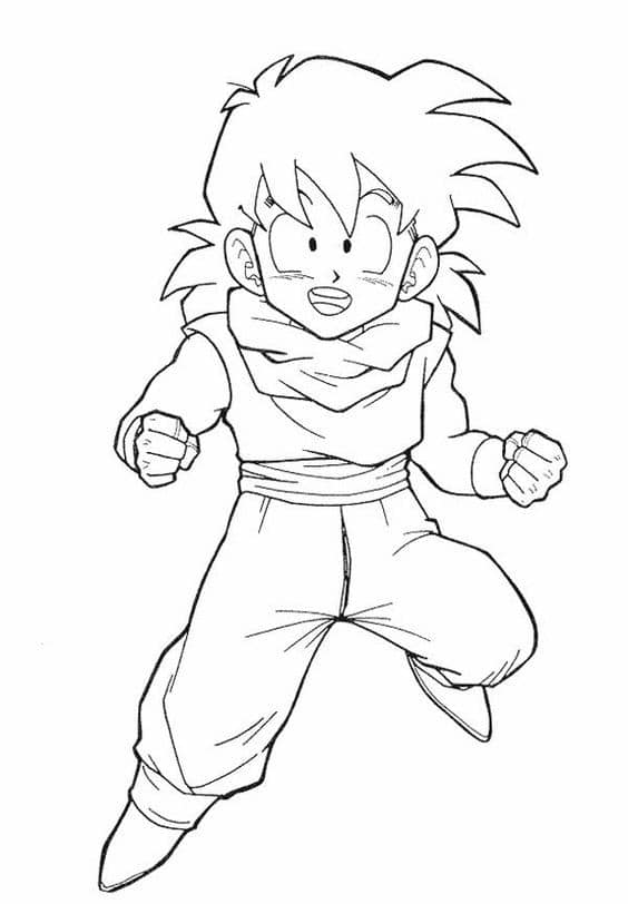 50 Dessins Dragon Ball Z Faciles à Colorier en 2023 Avec Son Goku, Vegeta, Gohan 17