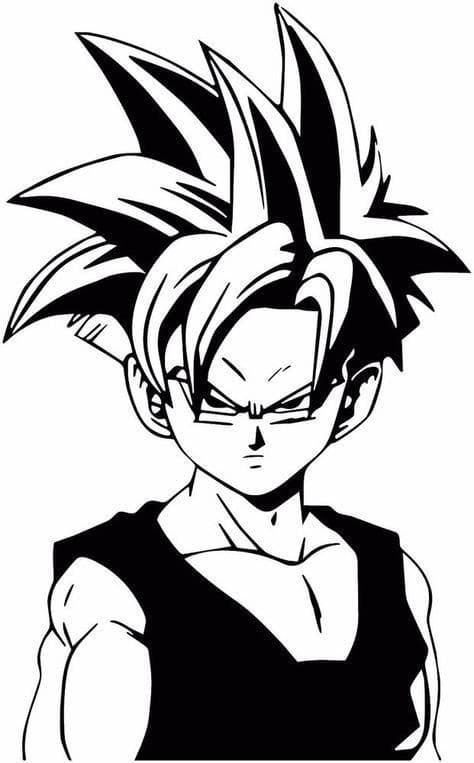 50 Dessins Dragon Ball Z Faciles à Colorier en 2023 Avec Son Goku, Vegeta, Gohan 20