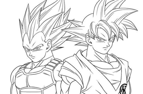 50 Dessins Dragon Ball Z Faciles à Colorier en 2023 Avec Son Goku, Vegeta, Gohan 42