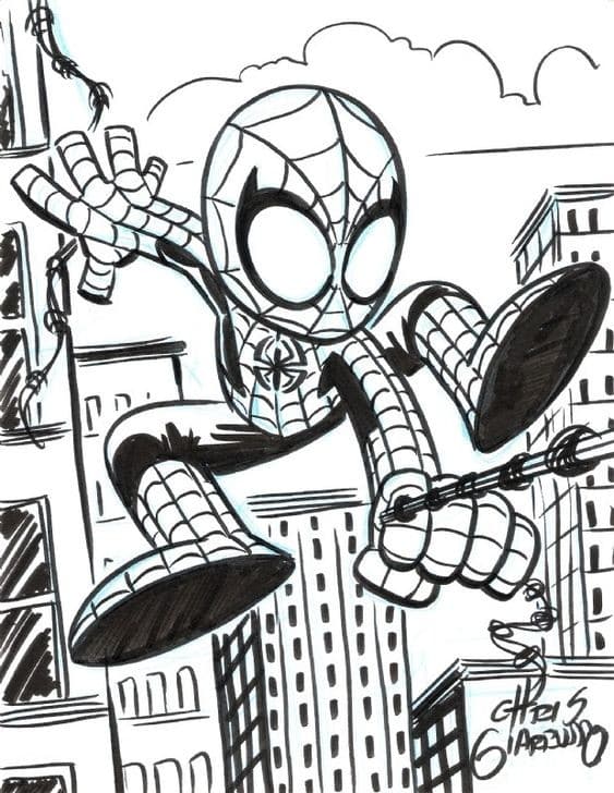 Top 50 Dessins Spiderman Gratuits & Faciles à Colorier en 2023 25