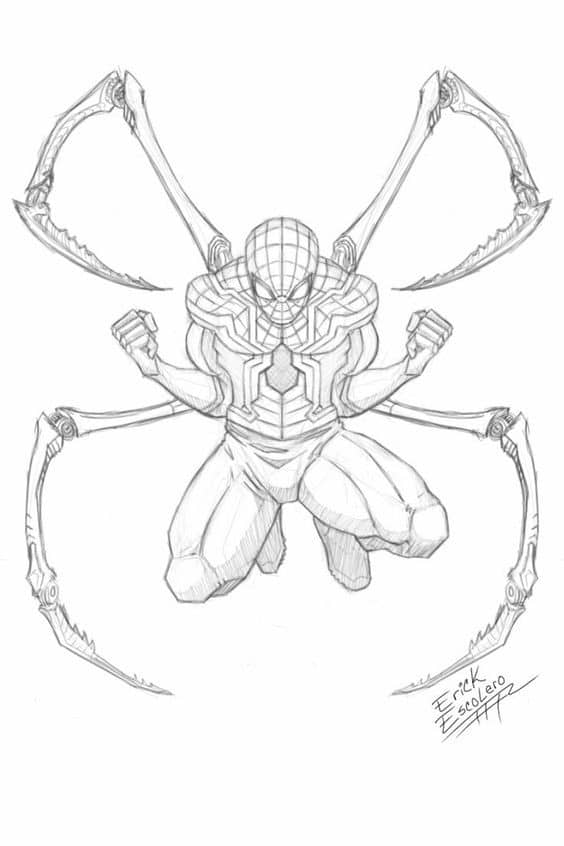 Top 50 Dessins Spiderman Gratuits & Faciles à Colorier en 2023 43