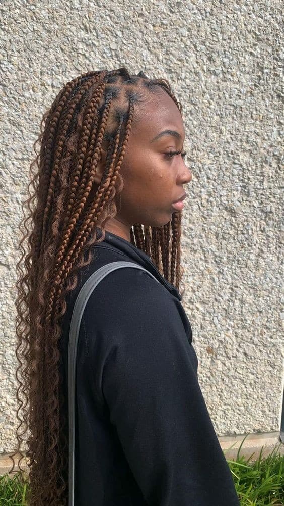 Knotless Braids : 25 Différents Styles de Tresses Sans Nœuds 21