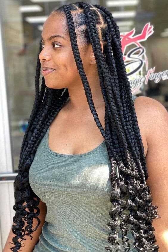 Knotless Braids : 25 Différents Styles de Tresses Sans Nœuds 22