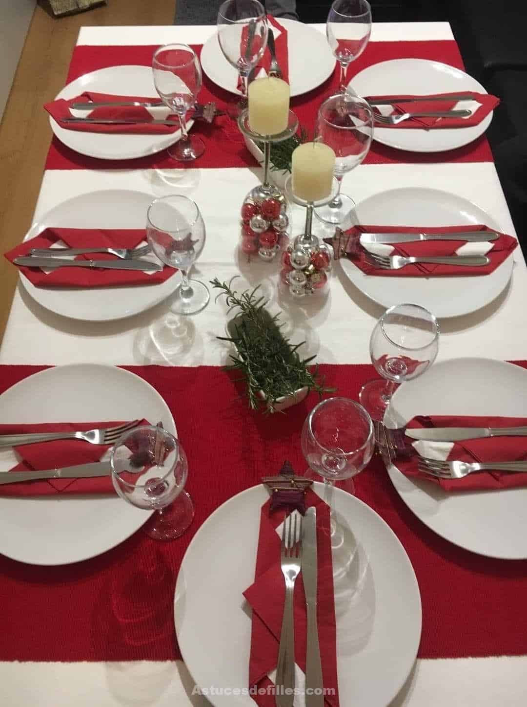 80 Décorations de tables de Noël et repas de Noël 8