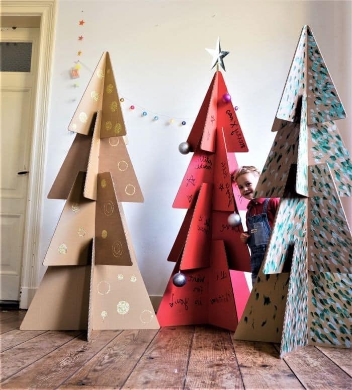 5 Idées pour fabriquer un sapin de Noël avec des boîtes en carton