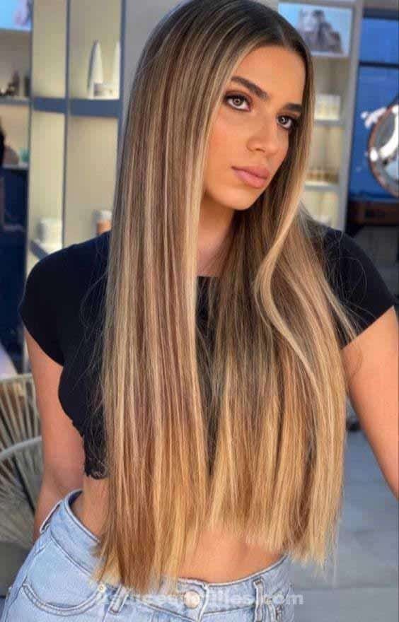 Les 50 plus beaux balayages caramel pour cheveux lisses 10