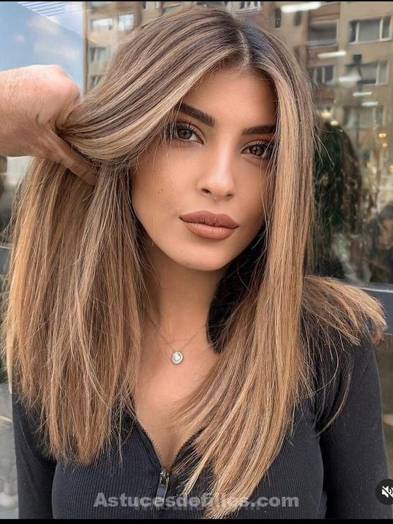 Les 50 plus beaux balayages caramel pour cheveux lisses 13