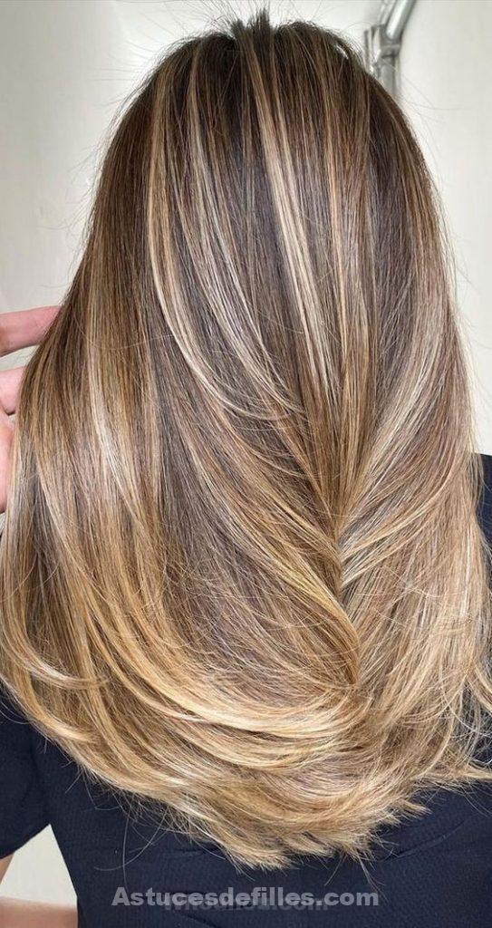 Les 50 plus beaux balayages caramel pour cheveux lisses 34