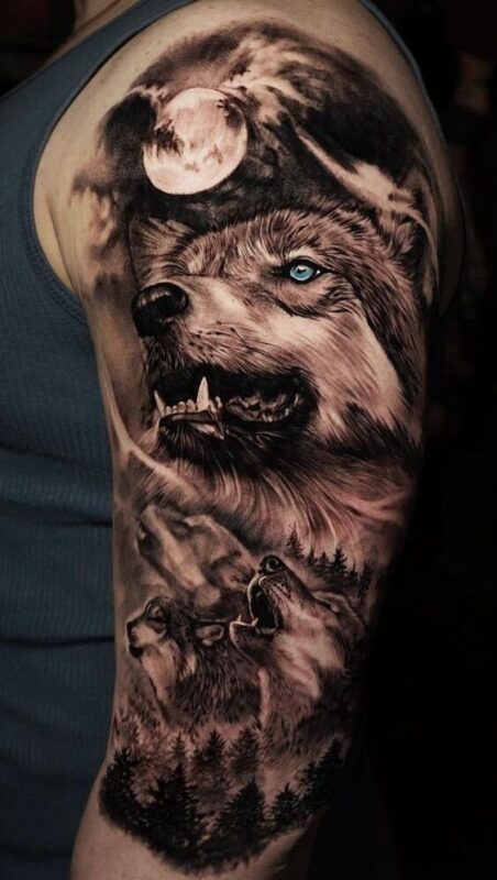 Tatouage loup : Nos 27 Plus Beaux Modèles & Leurs Significations 21